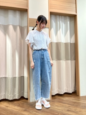 「Samansa Mos2 blue」｜「アイテム（その他）」を使った、おゆさん（レディース・167cm）の夏コーディネート