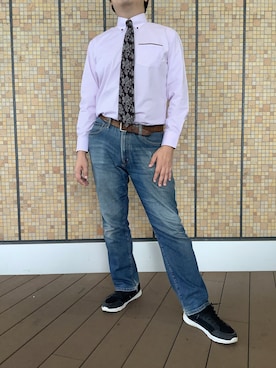 「アイテム（ビジネスシャツ）」を使った、BRICK HOUSE by Tokyo Shirts 武蔵小杉東急スクエア店さん（メンズ・176cm）の秋コーディネート