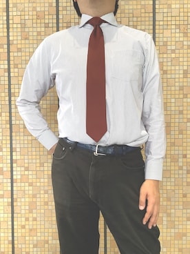 「アイテム（ビジネスシャツ）」を使った、BRICK HOUSE by Tokyo Shirts 武蔵小杉東急スクエア店さん（メンズ・176cm）の秋コーディネート