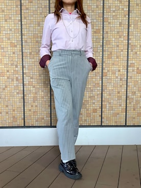 「アイテム（ビジネスシャツ）」を使った、BRICK HOUSE by Tokyo Shirts 武蔵小杉東急スクエア店さん（レディース・153cm）の冬コーディネート