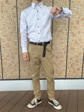 「アイテム（ビジネスシャツ）」を使った、BRICK HOUSE by Tokyo Shirts 武蔵小杉東急スクエア店さん（メンズ・165cm）の夏コーディネート