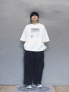 「CONVERSE（コンバース）のconverse コンバース ALL STAR HI オールスター ハイ 3206 BLACK(US)（スニーカー）」を使った、kamoiさん（メンズ・170cm）の夏コーディネート