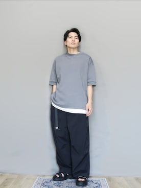 「WYM LIDNM（ウィム バイ リドム）のアイテム（その他パンツ）」を使った、kamoiさん（メンズ・170cm）の秋コーディネート
