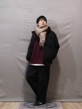 「WYM LIDNM（ウィム バイ リドム）のアイテム（ダウンジャケット/コート）」を使った、kamoiさん（メンズ・170cm）の冬コーディネート