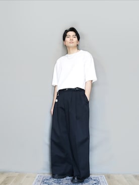 「アイテム（ローファー）」を使った、kamoiさん（メンズ・170cm・30代）の夏コーディネート
