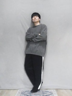 「GU（ジーユー）のアイテム（モカシン/デッキシューズ）」を使った、kamoiさん（メンズ・170cm）の秋コーディネート