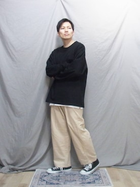 「H&M（エイチ・アンド・エム）のアイテム」を使った、kamoiさん（メンズ・170cm）の秋コーディネート
