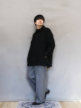 「ZARA（ザラ）のアイテム（ブルゾン）」を使った、kamoiさん（メンズ・170cm）の冬コーディネート
