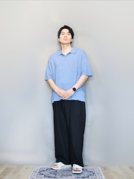 「MoonStar（ムーンスター）のMOONSTAR/ムーンスター 810s ALLPE MODI/オルパ モディ（サンダル）」を使った、kamoiさん（メンズ・170cm）の夏コーディネート