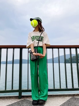 「PULL&BEAR（プルアンドベア）のアイテム（帽子）」を使った、dwnynさん（レディース・167cm）の春コーディネート