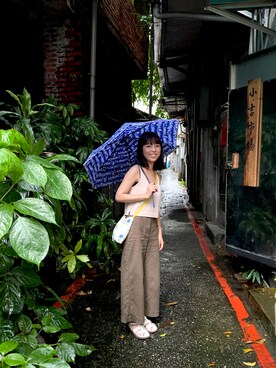 「ZARA（ザラ）のアイテム（サンダル、ホワイト系）」を使った、sharurottoさん（レディース・153cm）の夏コーディネート