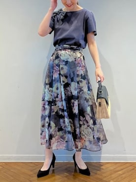 「ラタンバッグ」｜makiさん（レディース・163cm）の春コーディネート