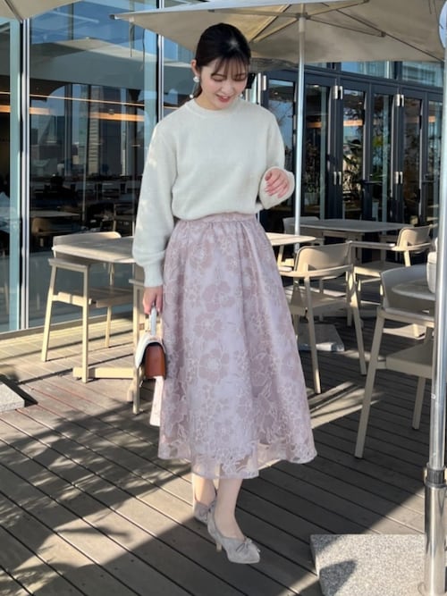 本日まで【極美品】Mystrada オパールアートフラワースカート size34 極美品】Mystrada オパールアートフラワースカート size34