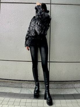 「アイテム（ブルゾン、その他）」を使った、橘優希さん（レディース・168cm）の秋コーディネート