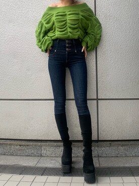 橘優希さん（レディース・168cm）の冬コーディネート