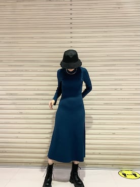 橘優希さん(レディース・168cm)の冬コーディネート