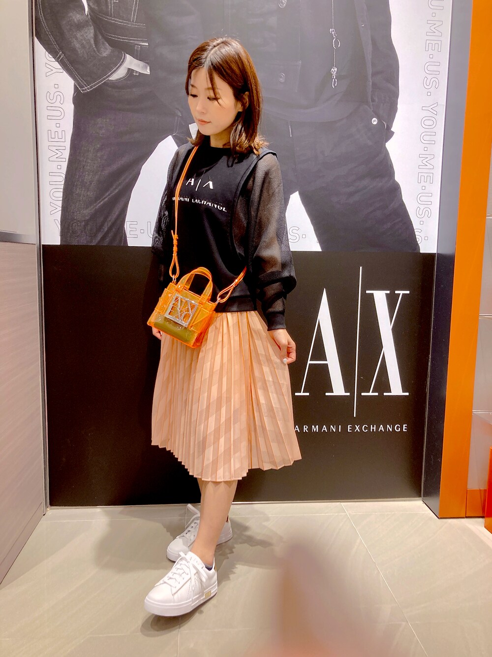 ARMANI EXCHANGE ノースリーブ プリーツワンピース　新品タグ付き ARMANI EXCHANGE（アルマーニエクスチェンジ）の「【A|X