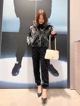 「ロゴニット」｜「アイテム（パンプス）」を使った、MM529さん（レディース・157cm）の冬コーディネート