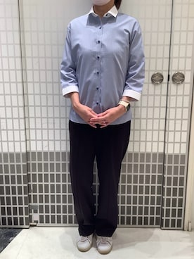 「TOKYO SHIRTS（トウキョウシャツ）のアイテム」を使った、BRICK HOUSE シャツ工房 東松山ピオニウォーク店さん（レディース・160cm）の春コーディネート