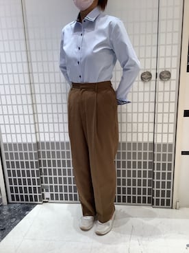 「アイテム（ビジネスシャツ）」を使った、BRICK HOUSE シャツ工房 東松山ピオニウォーク店さん（レディース・160cm）の秋コーディネート