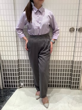「アイテム（ビジネスシャツ）」を使った、BRICK HOUSE シャツ工房 東松山ピオニウォーク店さん（レディース・155cm）の夏コーディネート