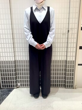 「きれいめコーディネート」｜BRICK HOUSE シャツ工房 東松山ピオニウォーク店さん（レディース・158cm）の冬コーディネート