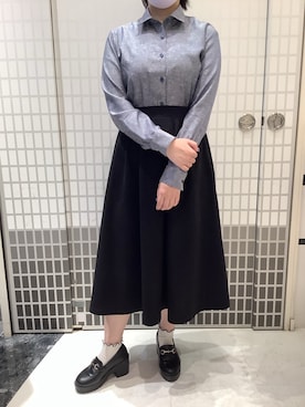 「アイテム（ビジネスシャツ）」を使った、BRICK HOUSE シャツ工房 東松山ピオニウォーク店さん（レディース・156cm）の秋コーディネート