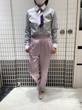 「アイテム（ビジネスシャツ）」を使った、BRICK HOUSE シャツ工房 東松山ピオニウォーク店さん（レディース・160cm）の秋コーディネート