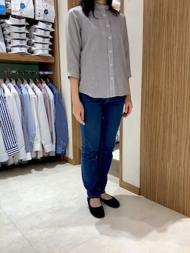 「ジーンズコーデ」｜「アイテム（トップス）」を使った、SHIRTS PLAZA 国分寺セレオ店さん（レディース・160cm）の夏コーディネート