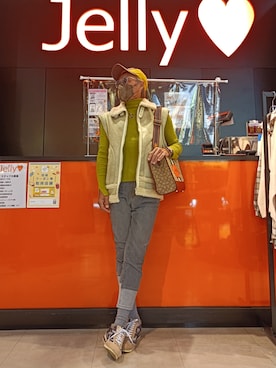 「SLY（スライ）のアイテム（ムートンコート）」を使った、copenminamiさん（メンズ・169cm）の秋コーディネート