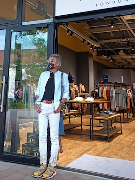 「Desigual（デシグアル）のアイテム（パンツ）」を使った、copenminamiさん（メンズ・169cm）の夏コーディネート