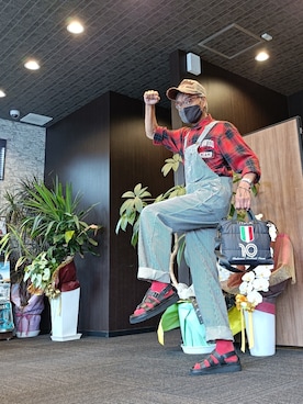 「Big John（ビッグジョン）のアイテム」を使った、copenminamiさん（メンズ・169cm）の夏コーディネート