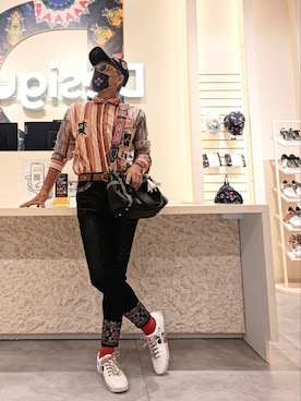「Desigual（デシグアル）のアイテム（パンツ）」を使った、copenminamiさん（メンズ・169cm）の秋コーディネート