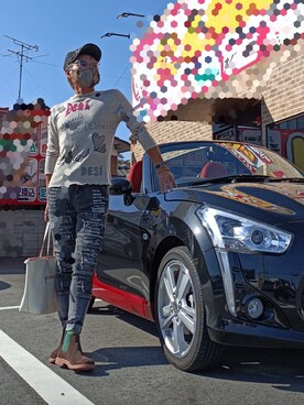 「Desigual（デシグアル）のアイテム」を使った、copenminamiさん（メンズ・169cm）の秋コーディネート