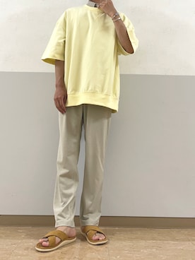 「INHERIT（インヘリット）のアイテム（パンツ）」を使った、yuto_167㎝さん（メンズ・167cm）の夏コーディネート