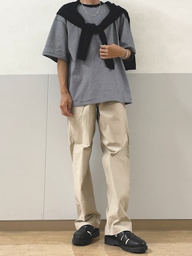 「INHERIT（インヘリット）のアイテム（パンツ）」を使った、yuto_167㎝さん（メンズ・167cm）の夏コーディネート
