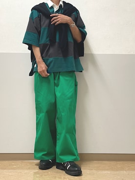 「デニムっていいよね」｜「アイテム（スラックス）」を使った、yuto_167㎝さん（メンズ・167cm）の夏コーディネート
