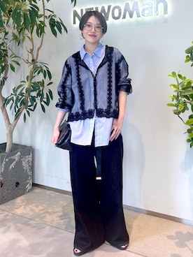 「レースカーディガン」｜haruさん（レディース・159cm・20代）の夏コーディネート