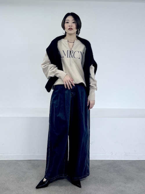 タグ付 アメリカーナ サロンアダムエロペ別注 サイドジップ スウェット