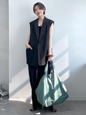 「ADAM ET ROPE'（アダムエロペ）のアイテム」を使った、haruさん（レディース・159cm）の夏コーディネート