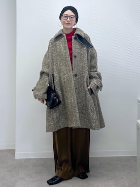 「アイテム（ステンカラーコート）」を使った、haruさん（レディース・159cm）の秋コーディネート