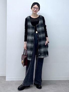 「アイテム（ジャンパースカート）」を使った、haruさん（レディース・159cm・20代）の秋コーディネート