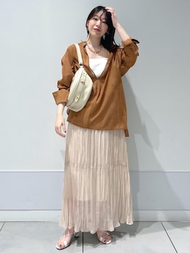 「暖色」｜haruさん（レディース・159cm）の春コーディネート