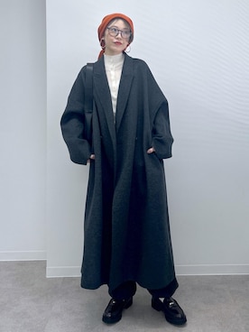 「アイテム（チェスターコート）」を使った、haruさん（レディース・159cm）の秋コーディネート