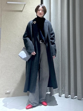 「アイテム（チェスターコート）」を使った、haruさん（レディース・159cm・20代）の秋コーディネート