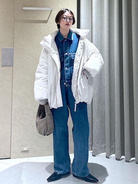 「KURO（クロ）の【KURO for SALON（クロ）】別注カルラデニムジャケット / カーラ（デニムジャケット）」を使った、haruさん（レディース・159cm・20代）の秋コーディネート