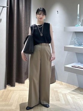 「ADAM ET ROPE'（アダムエロペ）のアイテム」を使った、haruさん（レディース・159cm）の夏コーディネート