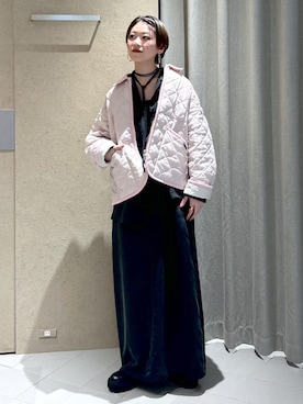 「アイテム（ジャンパースカート）」を使った、haruさん（レディース・159cm）の秋コーディネート