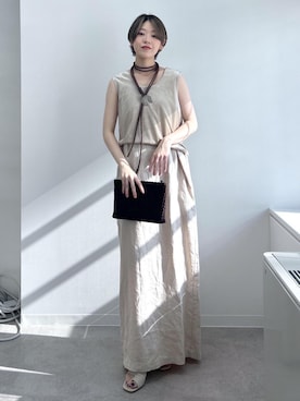 「アイテム（ジャンパースカート）」を使った、haruさん（レディース・159cm・20代）の夏コーディネート