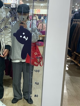 「スウェットコーデ」｜「アイテム（ハンチング/ベレー帽）」を使った、saakuuraaさん（レディース・158cm）の秋コーディネート